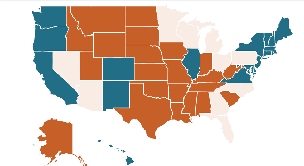 Blue state & Red State Map